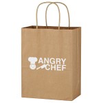 Kraft Paper Brown Shopping Bag - 8" X 10-1/4" - 3901 NAT Flexography Kraft Paper Brown Shopping Bag - 8" X 10-1/4" - 3901 NAT Flexography