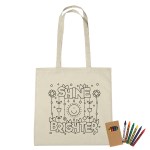 100% Cotton Coloring Tote Bag With Crayons - 3920 Crayon 2 100% Cotton Coloring Tote Bag With Crayons - 3920 Crayon 2