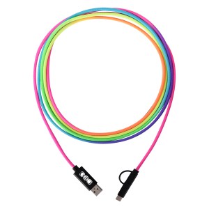 3-in-1 10%27 Rainbow Braided Charging Cable 1 3-in-1 10%27 Rainbow Braided Charging Cable 1