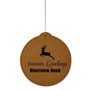 Leatherette Ornament - Circle 1 Leatherette Ornament - Circle 1