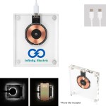 15w Acrylic Light Up Wireless Charger - 25163 CLR Digibrite 15w Acrylic Light Up Wireless Charger - 25163 CLR Digibrite