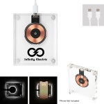 15w Acrylic Light Up Wireless Charger - 25163 CLR Silkscreen 15w Acrylic Light Up Wireless Charger - 25163 CLR Silkscreen