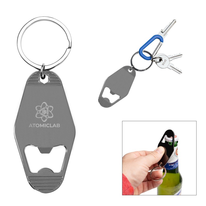 Motel Style Metal Key Tag With Bottle Opener 1 Motel Style Metal Key Tag With Bottle Opener 1