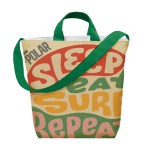 Sublime Series Rpet Satchel Tote Bag - 30172 WHTGRN Sublimation Sublime Series Rpet Satchel Tote Bag - 30172 WHTGRN Sublimation