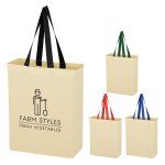 Natural Cotton Canvas Grocery Tote Bag 1 Natural Cotton Canvas Grocery Tote Bag 1