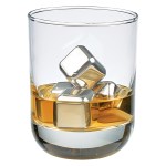 Stainless Steel Ice Cubes - 2142 SILCLR Blank Glass Stainless Steel Ice Cubes - 2142 SILCLR Blank Glass