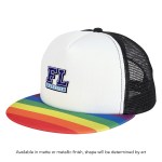 Rainbow Trucker Cap - 1082 RAINWHT Flex Patch Rainbow Trucker Cap - 1082 RAINWHT Flex Patch