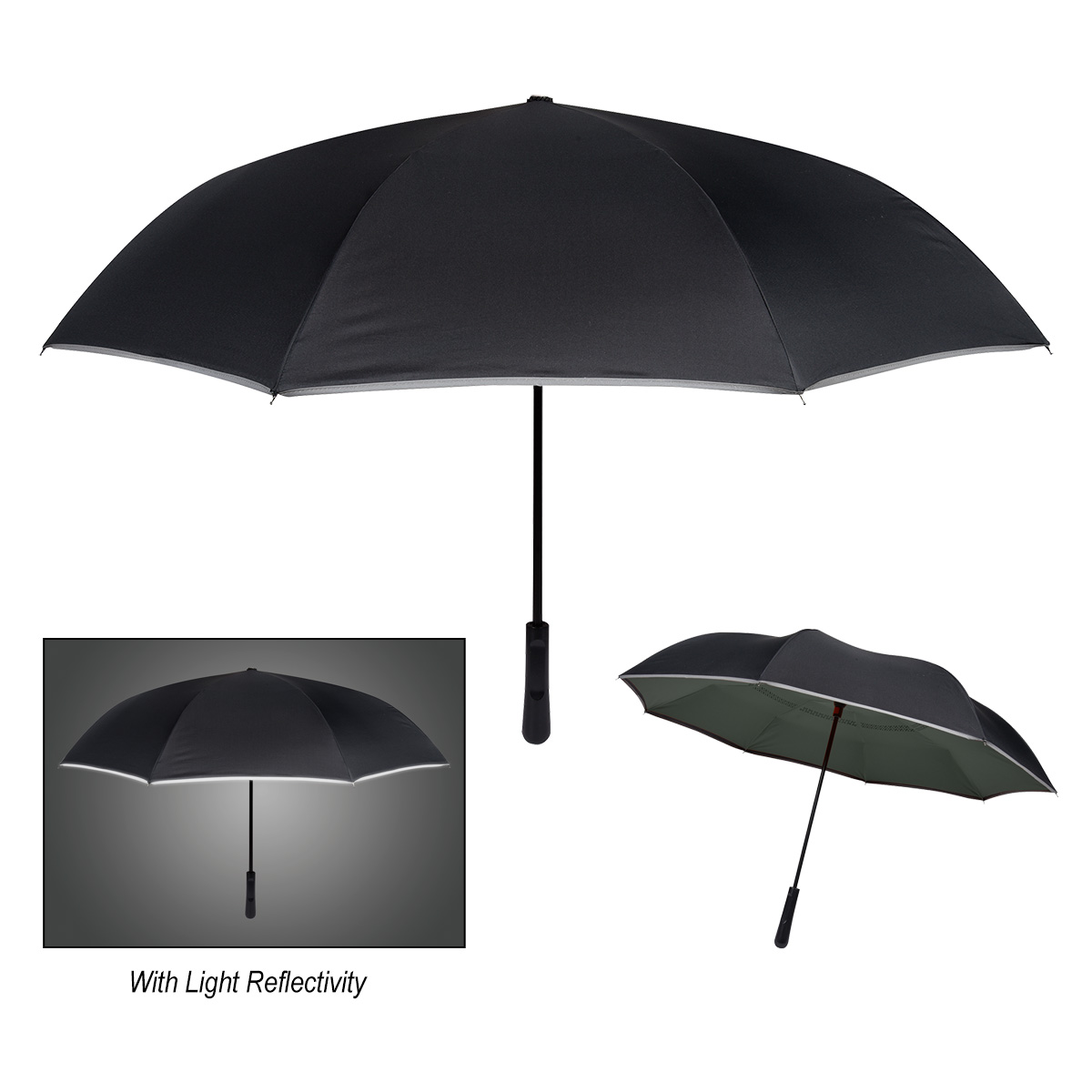 48" Arc Reflective Edge Inversion Umbrella 1