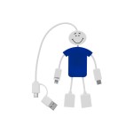 Techmate 3-in-1 Charging Cable & Usb Hub 2.0 - 22494 BLU Techmate 3-in-1 Charging Cable & Usb Hub 2.0 - 22494 BLU