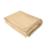 Raleigh Recycled Ribbed Flannel Blanket - 8080 TAN Blank Raleigh Recycled Ribbed Flannel Blanket - 8080 TAN Blank