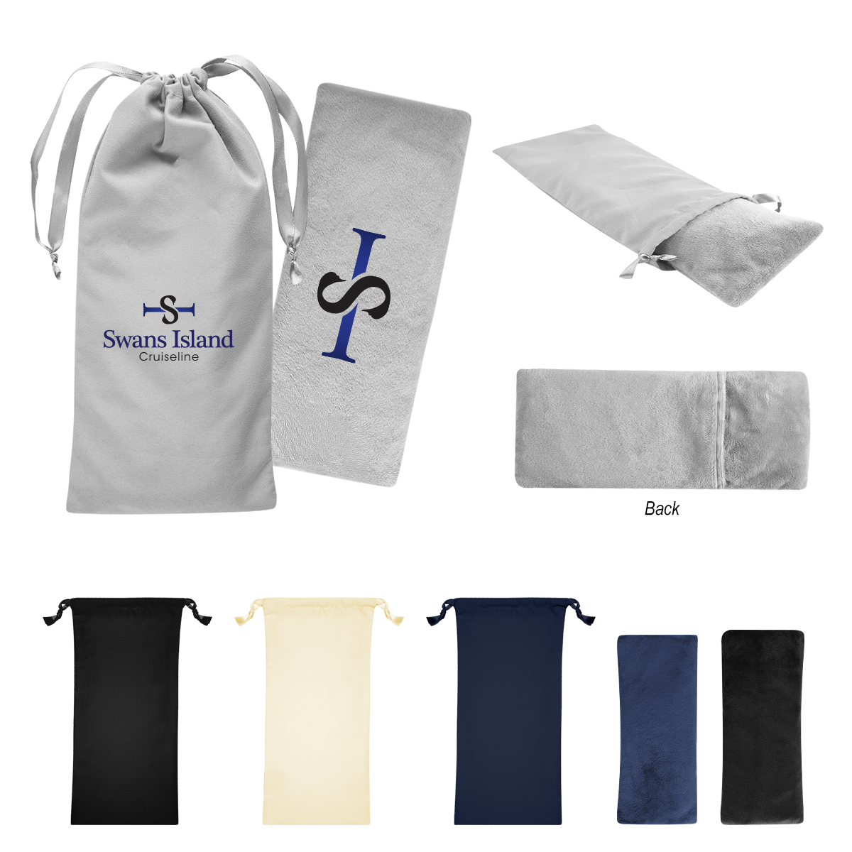 Eye Pillow With Polyester Drawstring Pouch 1