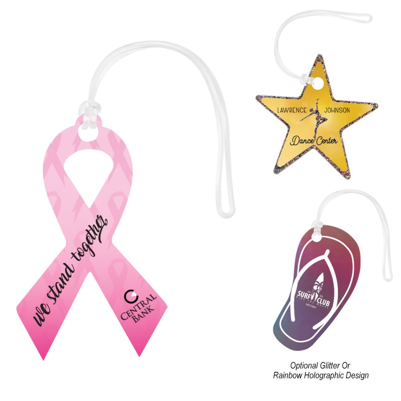 Acrylic Bag Tag - Custom Shapes 9" 1 Acrylic Bag Tag - Custom Shapes 9" 1
