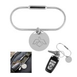Screw Lock Key Ring With Round Charm 1 Screw Lock Key Ring With Round Charm 1