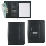Leather Look 8 ½" X 11" Zippered Portfolio With Calculator 1 Leather Look 8 ½" X 11" Zippered Portfolio With Calculator 1