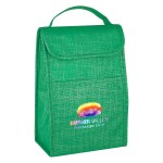 Crosshatch Lunch Bag - 3561 GRN Blank Crosshatch Lunch Bag - 3561 GRN Blank