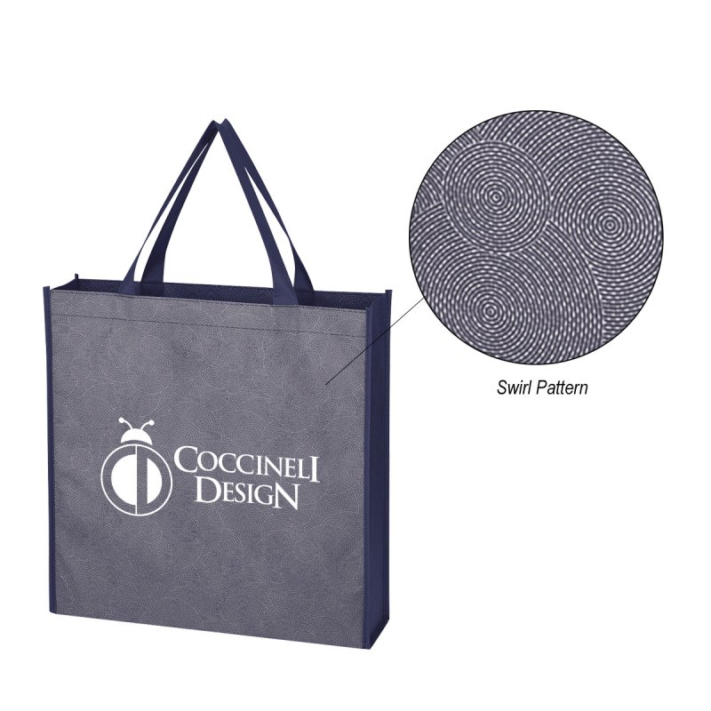 Silver Swirls Non-woven Tote Bag 1 Silver Swirls Non-woven Tote Bag 1