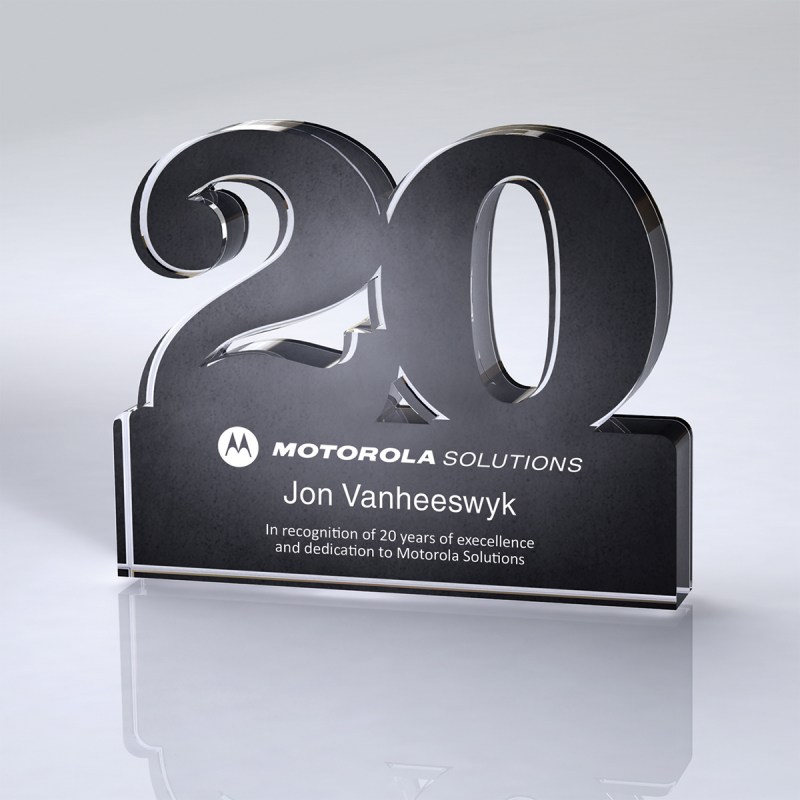 Freestanding 20 Year Anniversary Award 1 Freestanding 20 Year Anniversary Award 1