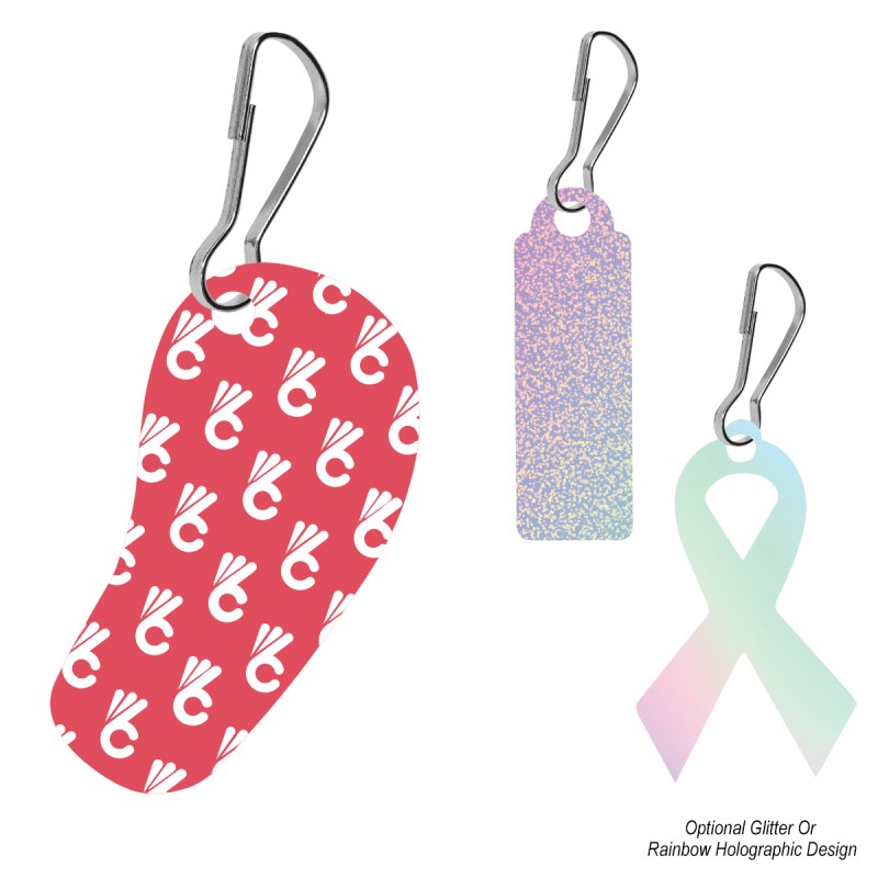 Acrylic Zipper Pull - Custom Shape 4" 1 Acrylic Zipper Pull - Custom Shape 4" 1