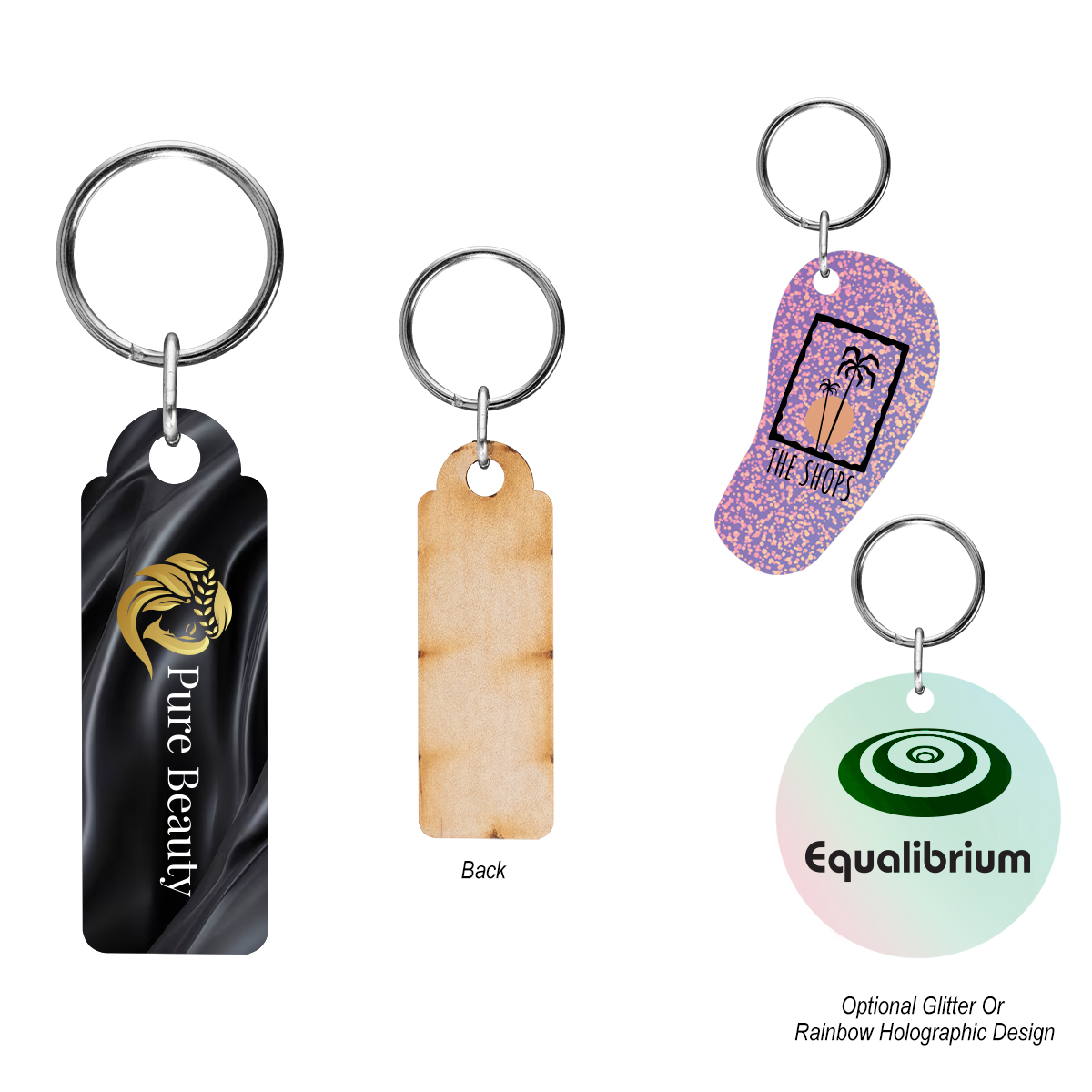 Full Color Wood Key Tag - 3" 1 Full Color Wood Key Tag - 3" 1