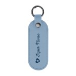 Bates Leatherette Key Tag With Carabiner - 20135 SLTBLU Silkscreen Bates Leatherette Key Tag With Carabiner - 20135 SLTBLU Silkscreen