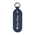 Bates Leatherette Key Tag With Carabiner - 20135 NAV Silkscreen Bates Leatherette Key Tag With Carabiner - 20135 NAV Silkscreen