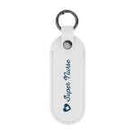 Bates Leatherette Key Tag With Carabiner - 20135 WHT Silkscreen Bates Leatherette Key Tag With Carabiner - 20135 WHT Silkscreen
