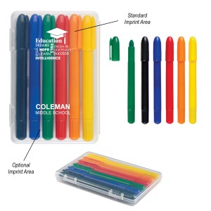 6-piece Retractable Crayons In Case 1 6-piece Retractable Crayons In Case 1