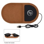 Cork Wireless Charging Pad Desktop Organizer - 2487 BLK Propped Cork Wireless Charging Pad Desktop Organizer - 2487 BLK Propped