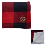 Buffalo Plaid Sherpa Blanket - 8031 WHTBLK Blank Buffalo Plaid Sherpa Blanket - 8031 WHTBLK Blank
