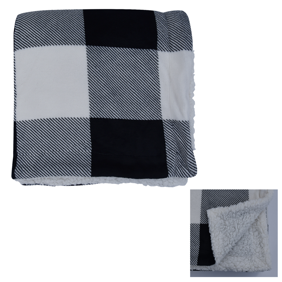 Buffalo Plaid Sherpa Blanket 1
