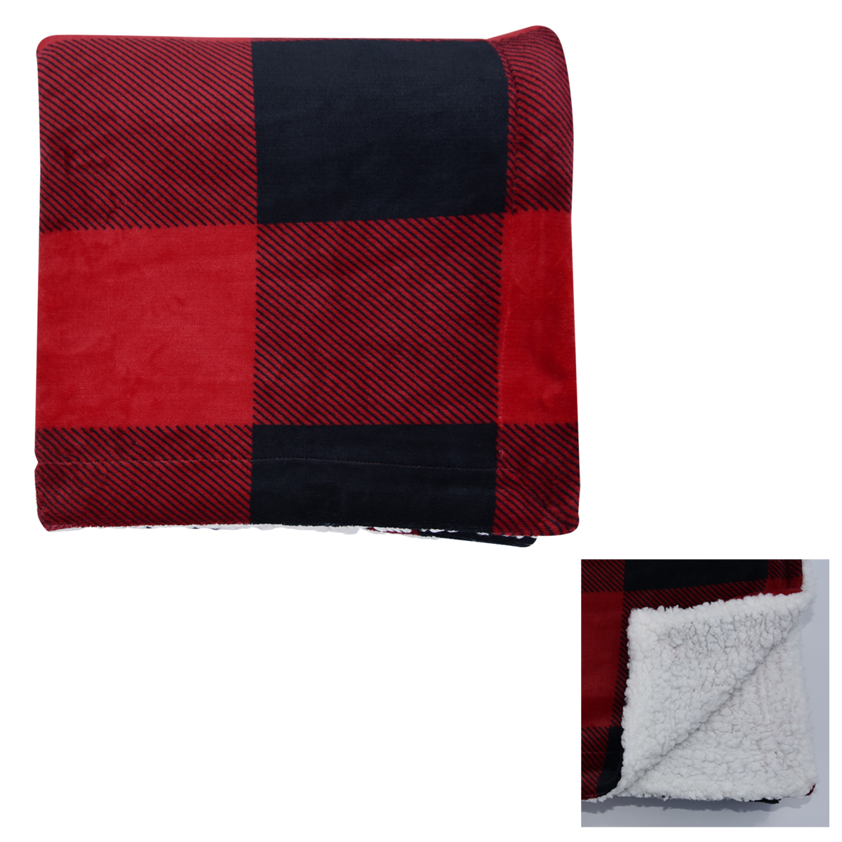 Buffalo Plaid Sherpa Blanket 1