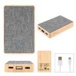 5000 Mah Bamboo & Recycled Fabric Power Bank 2 5000 Mah Bamboo & Recycled Fabric Power Bank 2