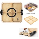 Portable Charcuterie Board With Lid - 75109 NATBLK Digibrite Portable Charcuterie Board With Lid - 75109 NATBLK Digibrite