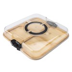 Portable Charcuterie Board With Lid - 75109 NATBLK Angle Portable Charcuterie Board With Lid - 75109 NATBLK Angle