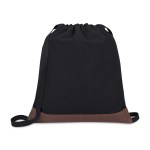 Ivy Recycled Cotton Cinchpack - AWARE™ - Black - Alternate Ivy Recycled Cotton Cinchpack - AWARE™ - Black - Alternate