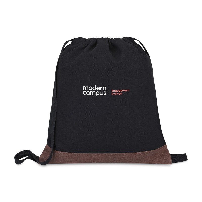 Ivy Recycled Cotton Cinchpack - AWARE™ - Black 1 Ivy Recycled Cotton Cinchpack - AWARE™ - Black 1