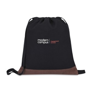 Ivy Recycled Cotton Cinchpack - AWARE™ - Black 1 Ivy Recycled Cotton Cinchpack - AWARE™ - Black 1