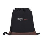 Ivy Recycled Cotton Cinchpack - AWARE™ - Black 1 Ivy Recycled Cotton Cinchpack - AWARE™ - Black 1