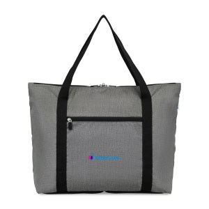 RuMe Recycled Ripstop rPET cFold Travel Tote - Heather Grey 1 RuMe Recycled Ripstop rPET cFold Travel Tote - Heather Grey 1