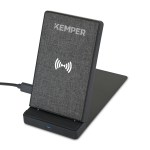 Eden Recycled rPET Collapsible Desk Charger - Charcoal Heather 1 Eden Recycled rPET Collapsible Desk Charger - Charcoal Heather 1