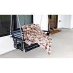 Ruched Faux Fur Recycled Polyester Blanket - Mocha Frost - Alternate Ruched Faux Fur Recycled Polyester Blanket - Mocha Frost - Alternate