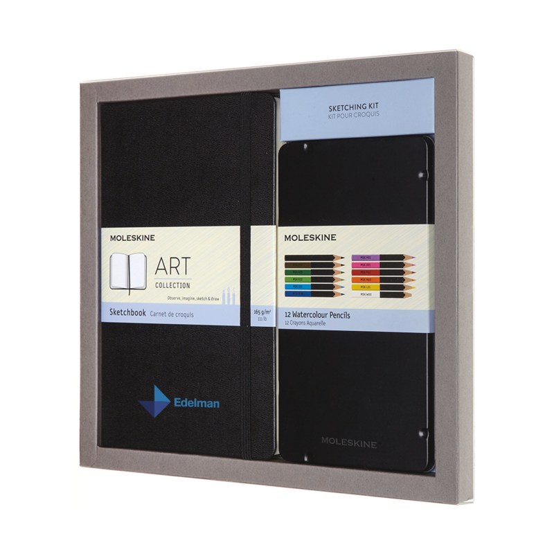 Moleskine® Coloring Kit - Sketchbook and Watercolor Pencils - Black 1 Moleskine® Coloring Kit - Sketchbook and Watercolor Pencils - Black 1