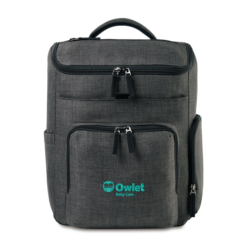 Reagan Recycled rPET Diaper Backpack - Charcoal Heather 1 Reagan Recycled rPET Diaper Backpack - Charcoal Heather 1