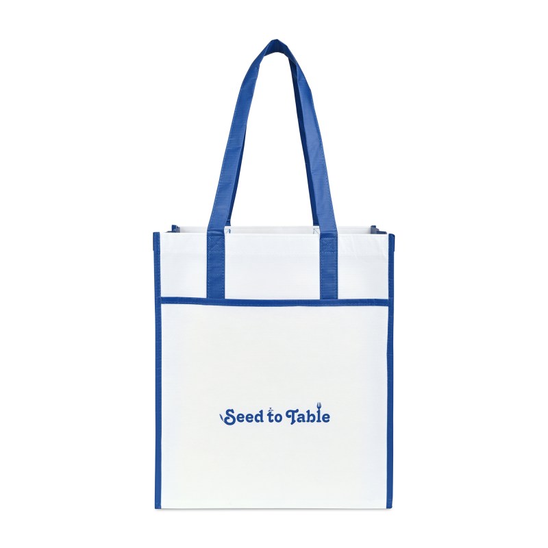 Harlow Laminated Recycled Shopper - Royal Blue 1 Harlow Laminated Recycled Shopper - Royal Blue 1