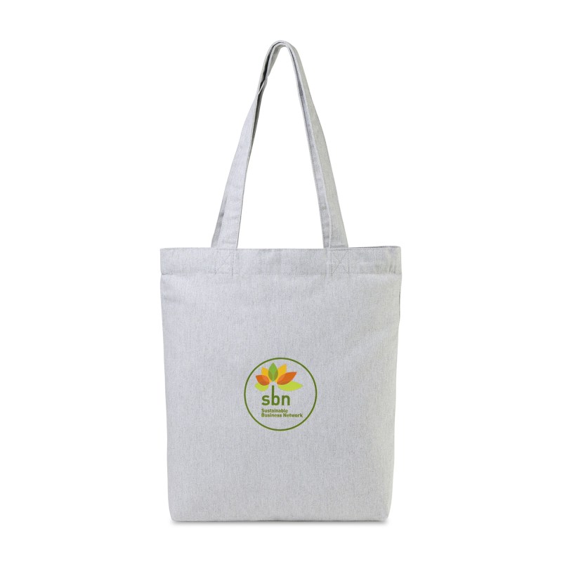 AWARE™ Recycled Cotton Gusset Bottom Tote - Light Grey 1 AWARE™ Recycled Cotton Gusset Bottom Tote - Light Grey 1