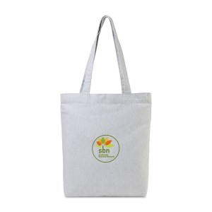 AWARE™ Recycled Cotton Gusset Bottom Tote - Light Grey 1 AWARE™ Recycled Cotton Gusset Bottom Tote - Light Grey 1