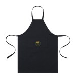 AWARE™ Recycled Cotton Bib Front Apron With Pocket - Black 1 AWARE™ Recycled Cotton Bib Front Apron With Pocket - Black 1