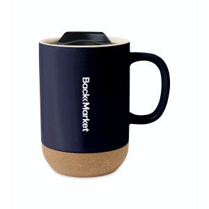 Valo Ceramic Lidded Mug - 14 Oz. - Matte Navy 1 Valo Ceramic Lidded Mug - 14 Oz. - Matte Navy 1