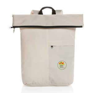 Dillon AWARE™ rPET Lightweight Foldable Backpack - Off White 1 Dillon AWARE™ rPET Lightweight Foldable Backpack - Off White 1