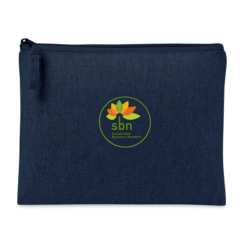 AWARE™ Recycled Cotton Zippered Pouch - Indigo Denim 1 AWARE™ Recycled Cotton Zippered Pouch - Indigo Denim 1